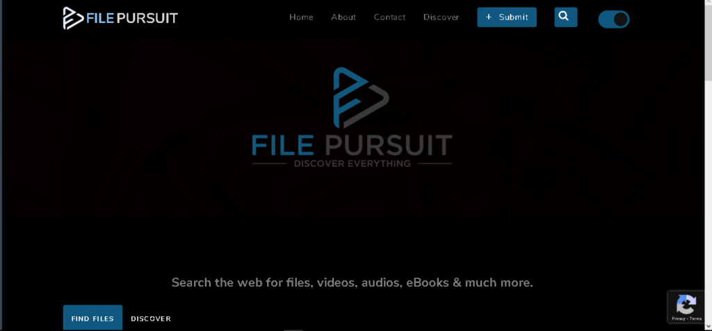 واجهة FILE PURSUIT الرئسية . 