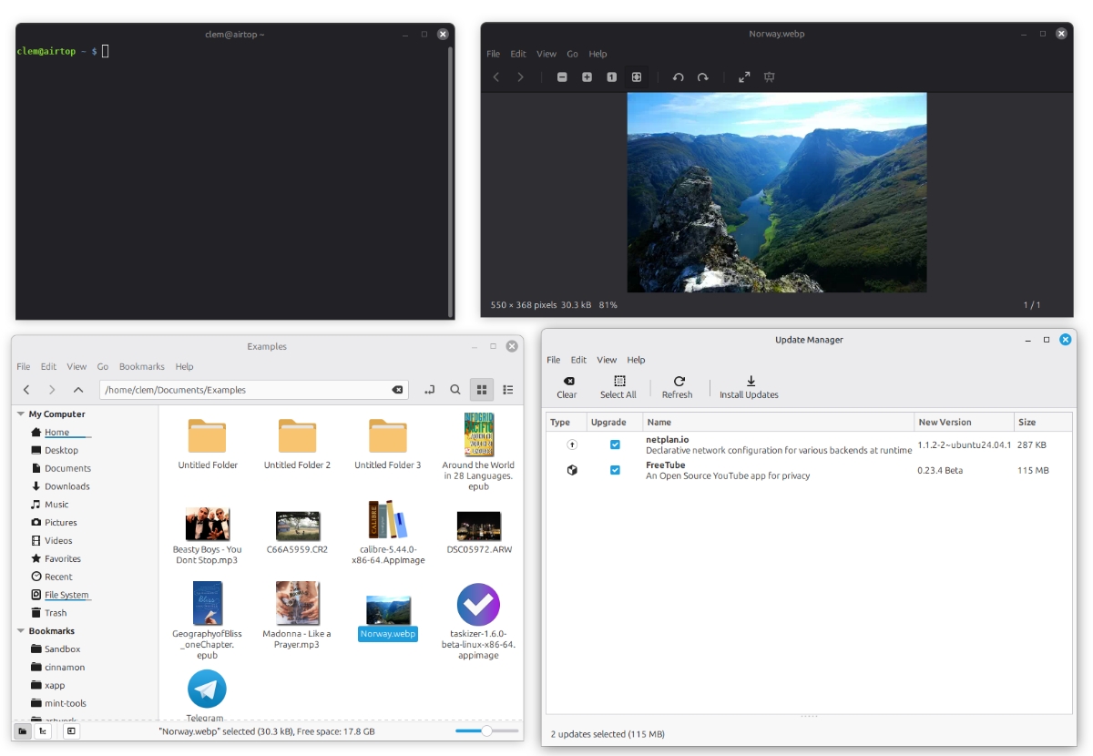 Linux-Mint-22.2-blue-theme